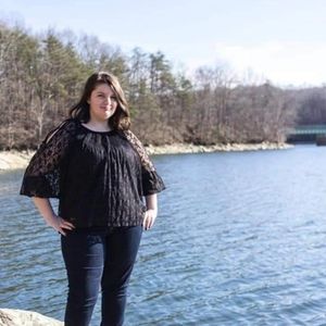 Black lace Lauren Conrad top